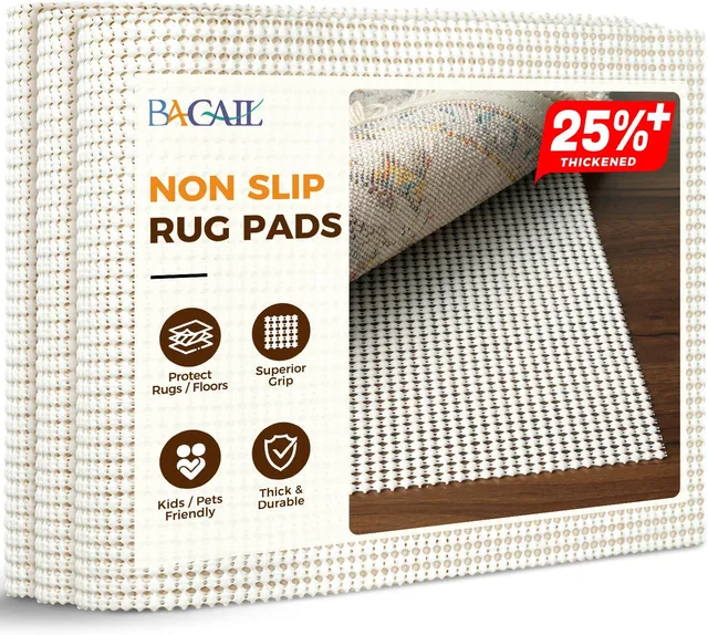 bagail-basics-non-slip-rug-pad-gripper-for-hardwood-floors-extra-thick-under-rug image 1