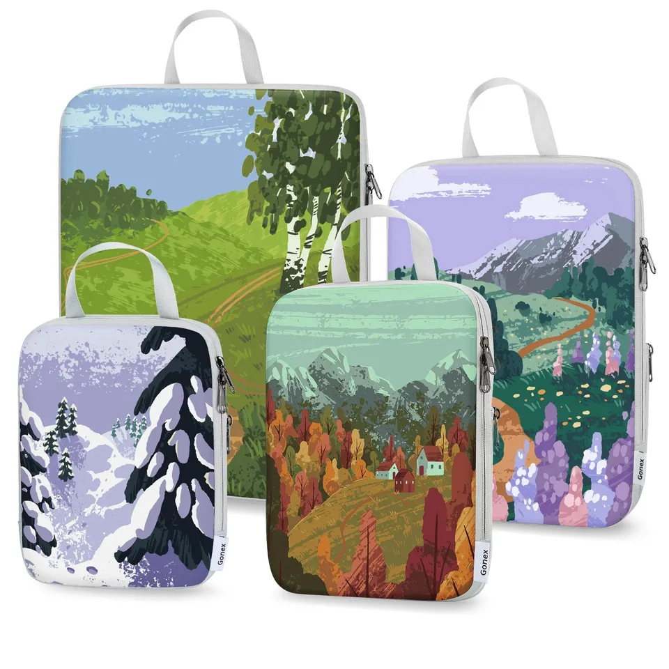 gonex-oil-painting-compression-packing-cubes-4-piece-set-space-saving-travel-org image 1