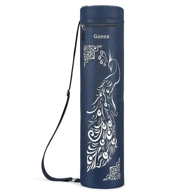 gonex-yoga-mat-bag-with-peacock-pattern-28-x-7-diameter image 1