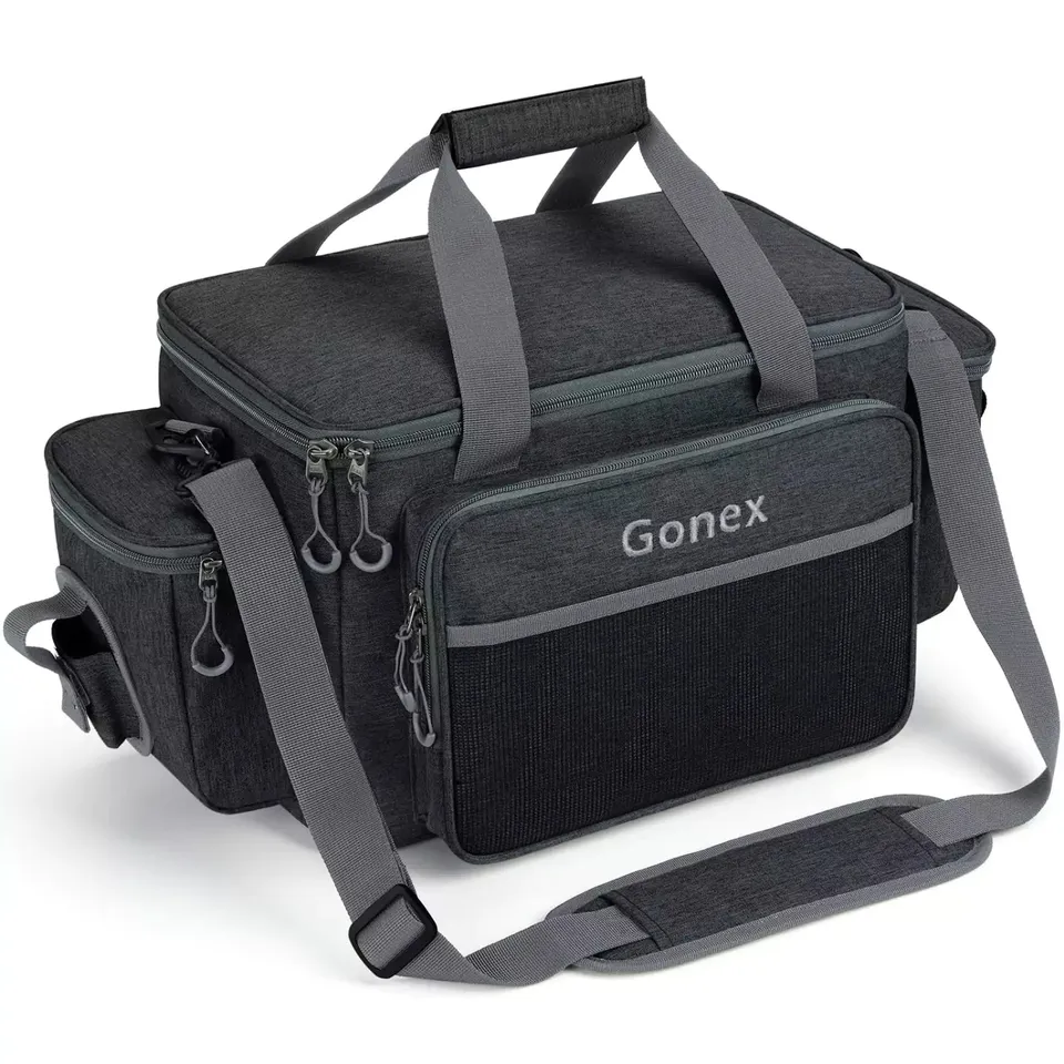 gonex-fishing-tackle-bag-with-large-front-pocket-8-compartment image 1