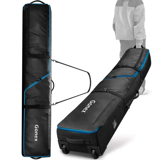 gonex-wheelie-snowboard-bag-with-10cm-wheels-175-190cm-adjustable image 1