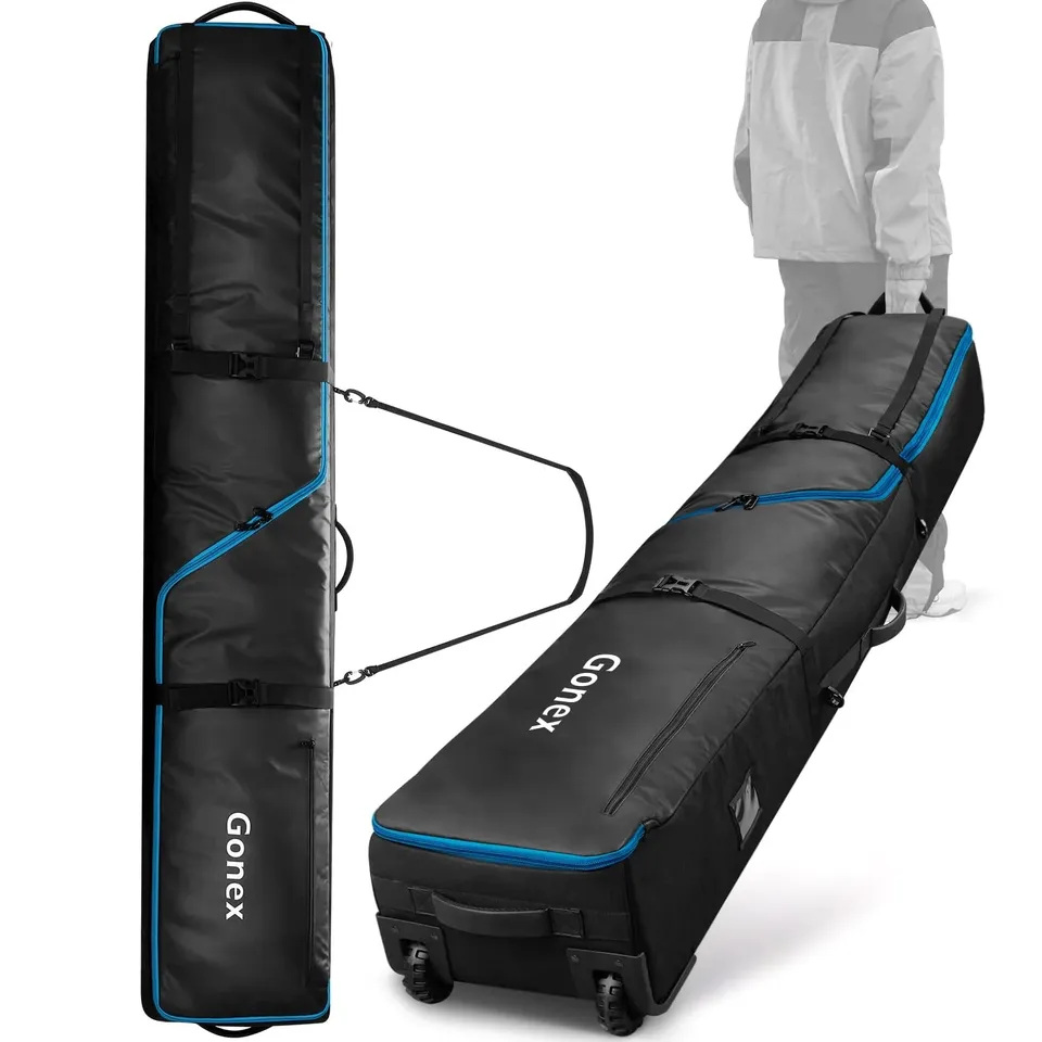 gonex-wheelie-snowboard-bag-with-10cm-wheels-175-190cm-adjustable image 1