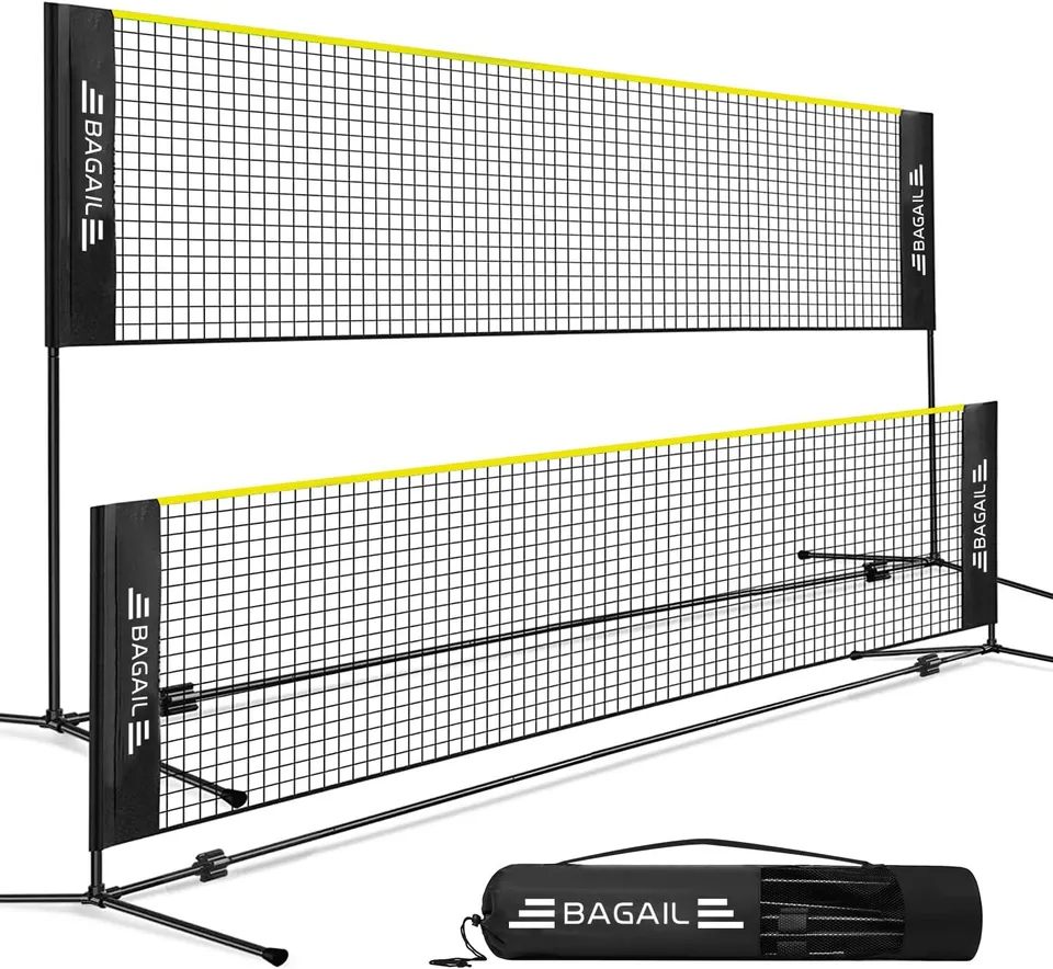 bagail-badminton-net-height-adjustable-kids-volleyball-net-foldable-nylon-net-10 image 1