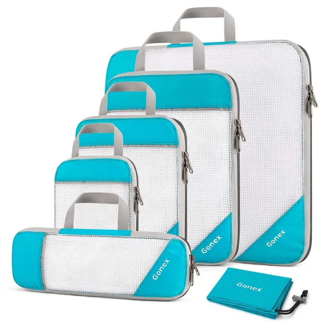 gonex-compression-packing-cubes-with-mesh-top-6-piece-set image 1