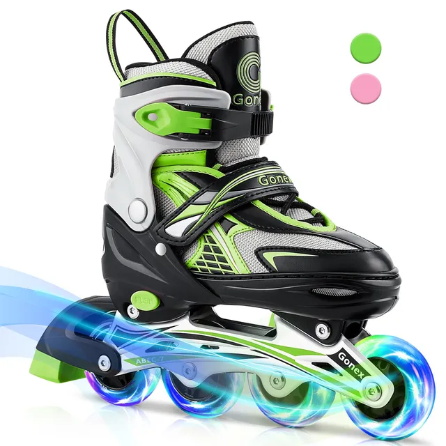 gonex-adjustable-inline-skates-for-kids-with-flashing-wheels image 1