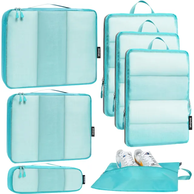 bagail-7-set-70d-ultralight-mesh-compression-packing-cubes-with-1-shoe-bag-3-com image 1