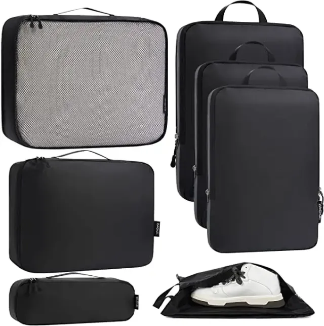 bagail-7-set-70d-ultralight-full-cloth-compression-packing-cubes-with-3-packing- image 1