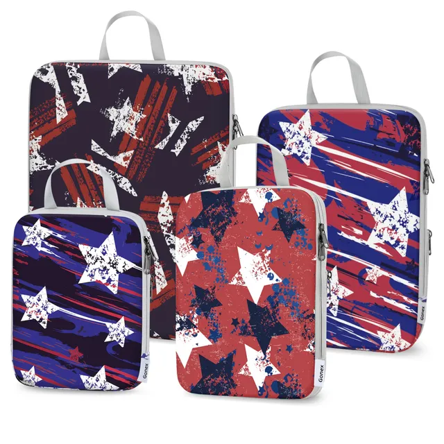 gonex-patriot-stripe-compression-packing-cubes-set-4-piece image 1