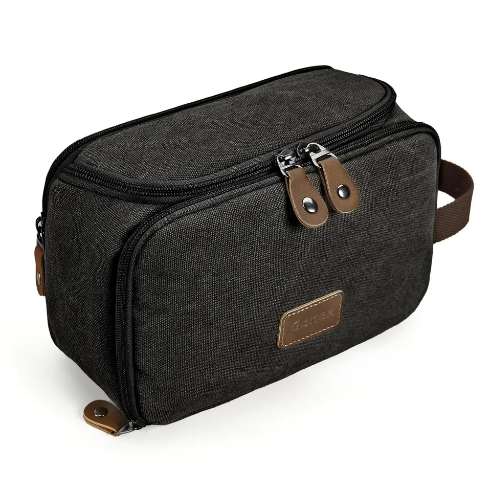 gonex-travel-toiletry-bag-for-men-water-resistant-canvas-dopp-kit image 1