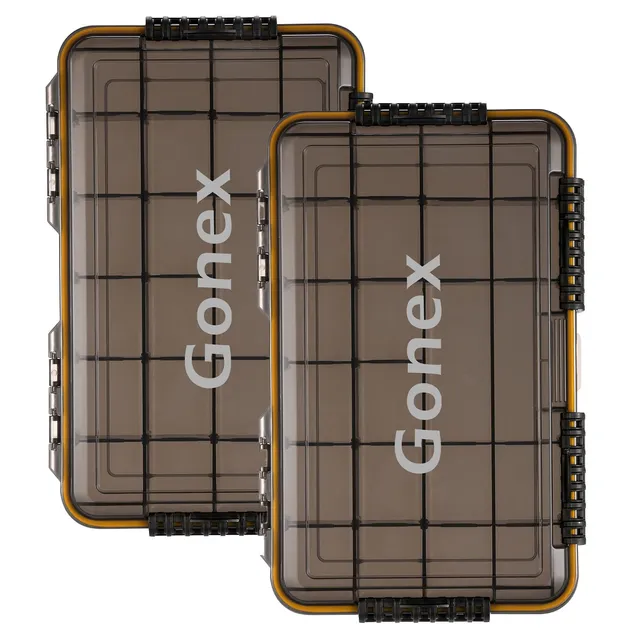 gonex-3700-waterproof-tackle-box-sealed-lid-with-cam-action-latches-for-lure-hoo image 1