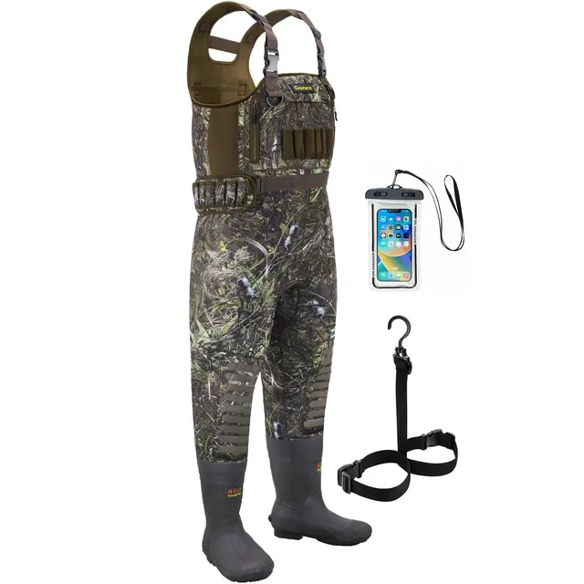 gonex-hunting-waders-with-insulated-rubber-boots-4-5mm-neoprene-chest-waders-for image 1