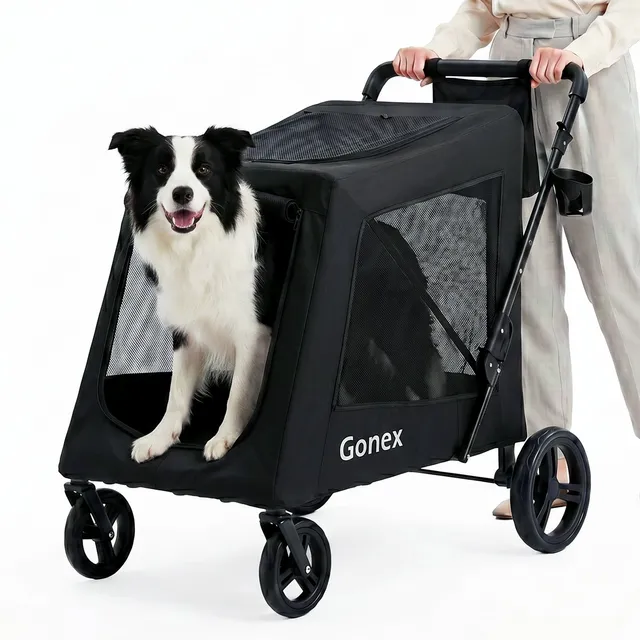 gonex-heavy-duty-dog-stroller-for-large-medium-dogs-110-lbs-capacity-all-terrain image 1
