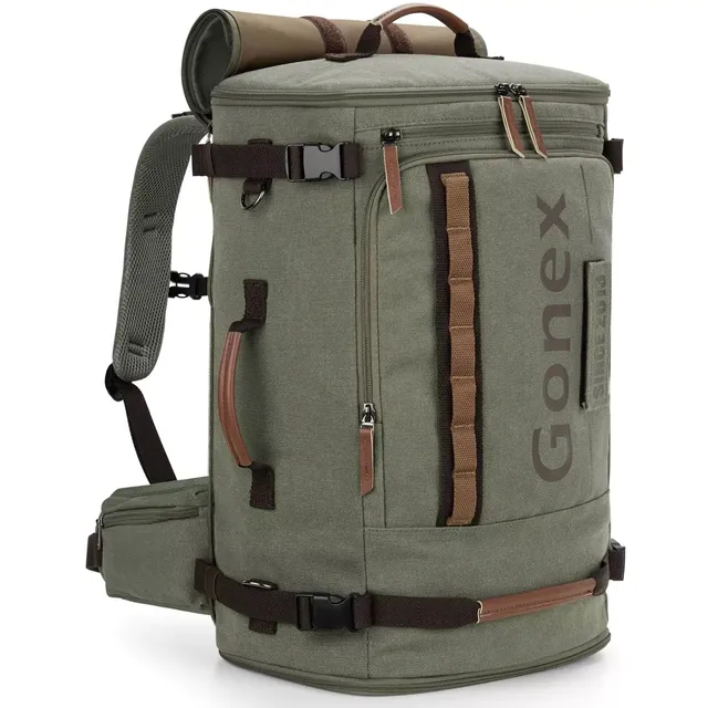 gonex-canvas-laptop-backpack-with-velcro-patch image 1