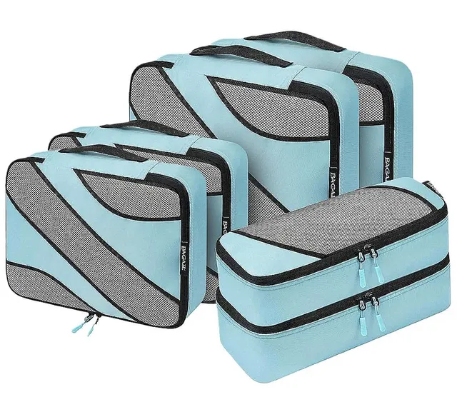 bagail-6-set-half-mesh-packing-cubes-various-sizes-travel-luggage-organizers image 1