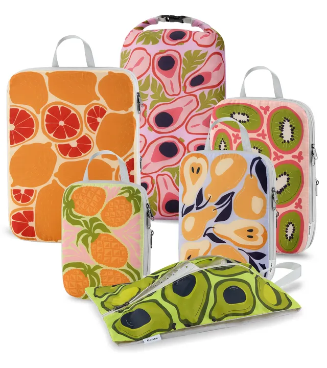 gonex-cute-fruit-compression-packing-cubes-set image 1
