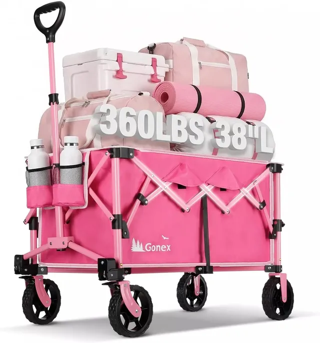 gonex-38-l-collapsible-wagon-cart-with-200l-capacity-360-lbs-weight-limit image 1