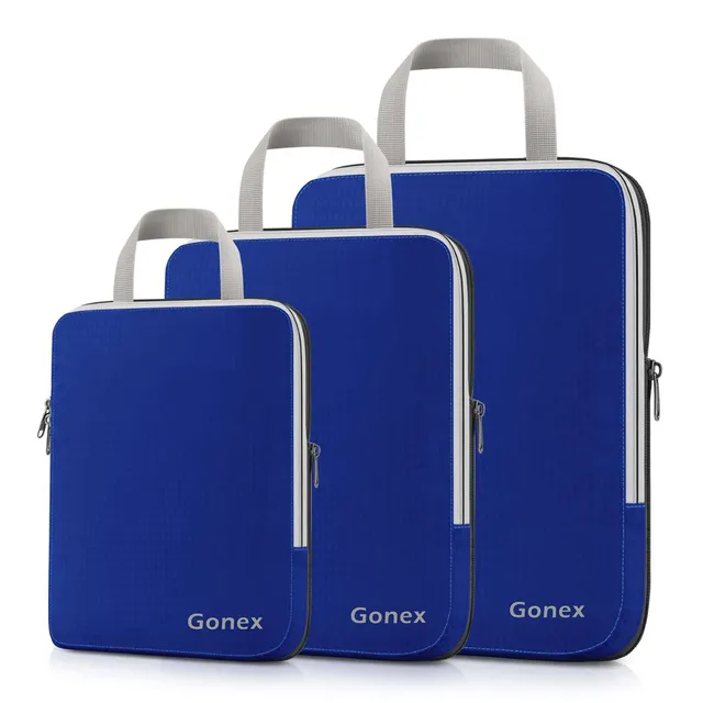 gonex-extensible-packing-cubes-3-piece-set-compression-rip-stop-nylon image 1