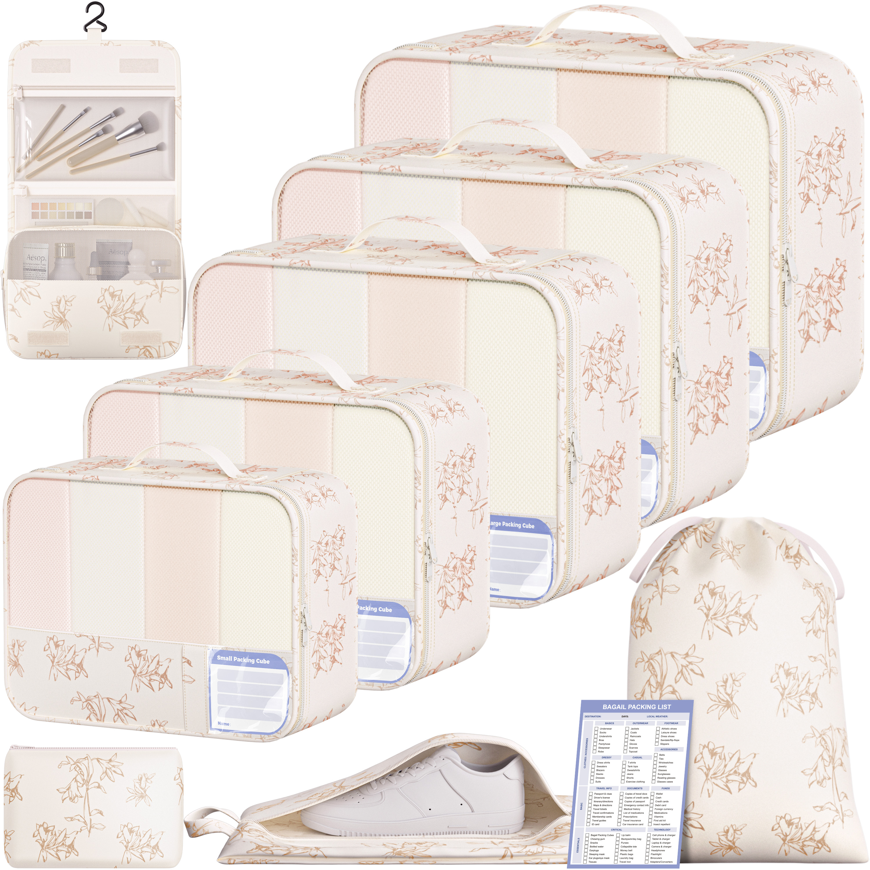 bagail-9-set-label-packing-cubes-with-packing-list-luggage-packing-organizers-fo image 6
