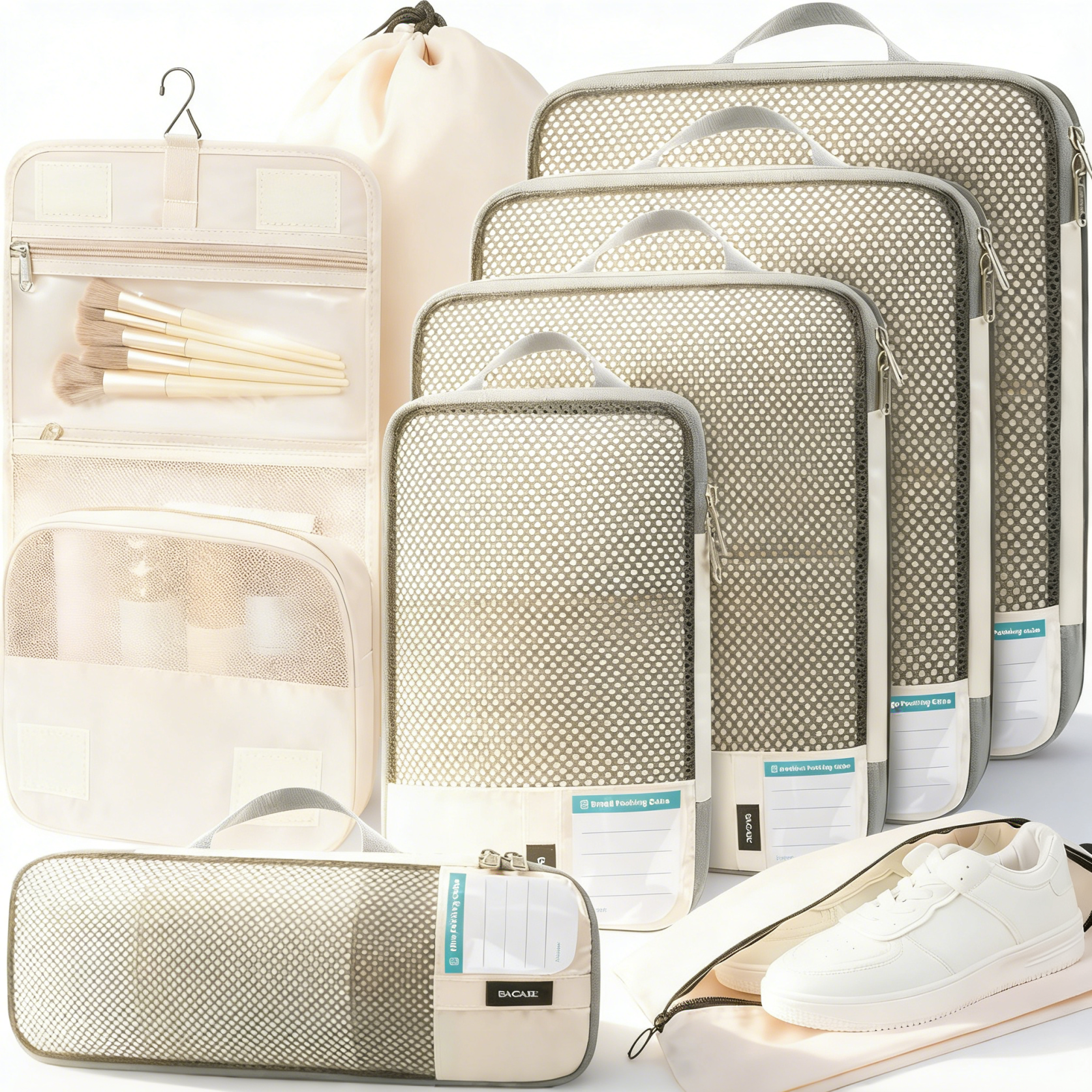 bagail-8-set-see-through-compression-packing-cubes-with-labels-toiletry-bag-suit image 3