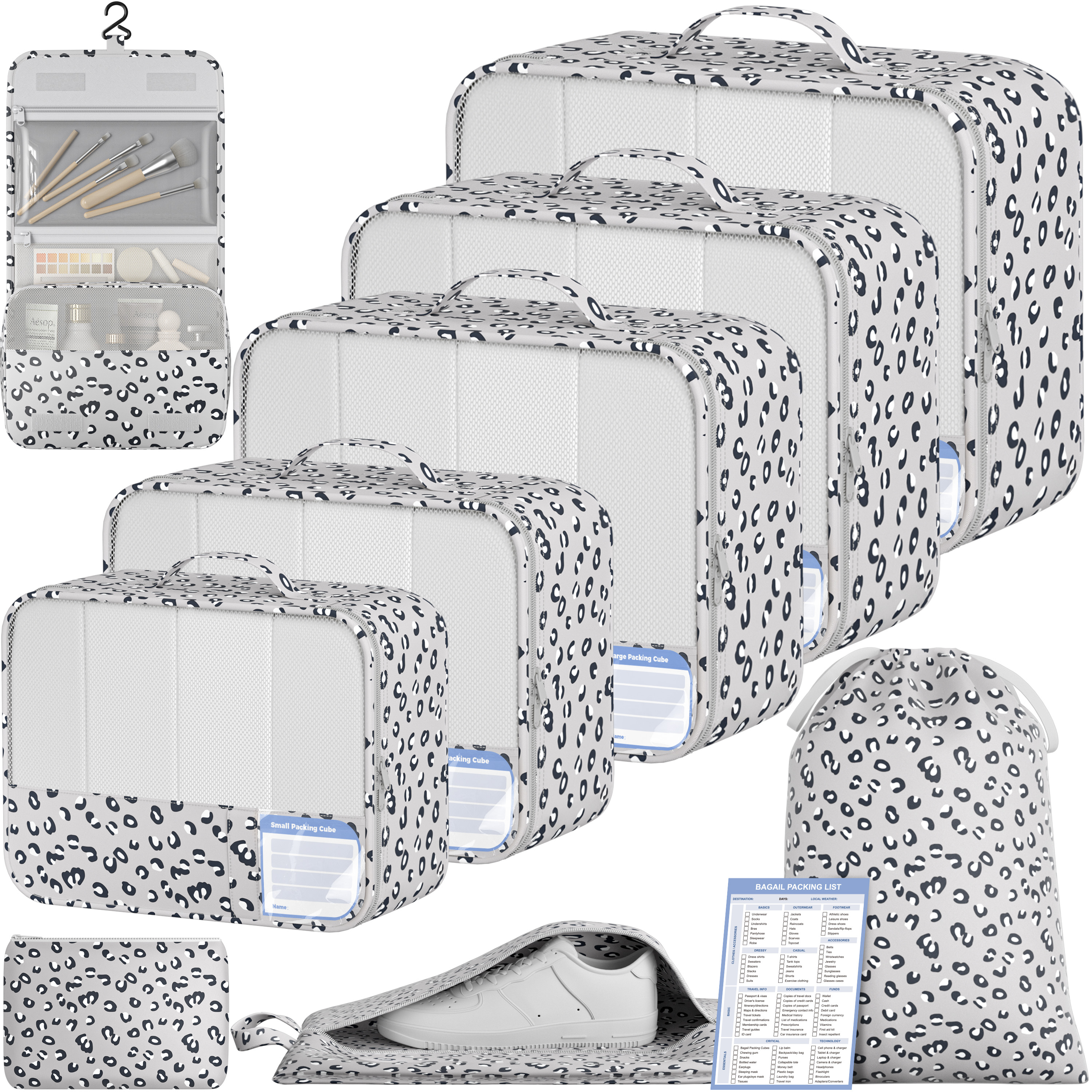 bagail-9-set-label-packing-cubes-with-packing-list-luggage-packing-organizers-fo image 3