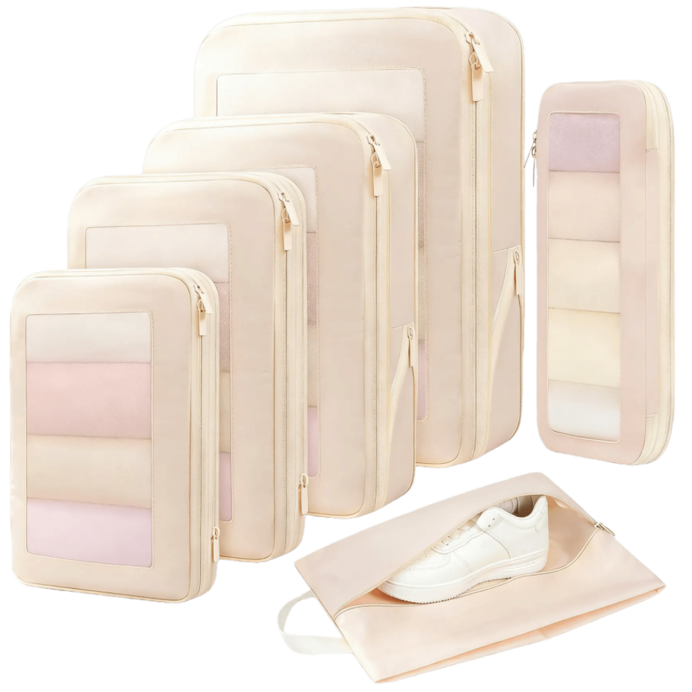 bagail-5-set-square-mesh-compression-packing-cubes-expandable-travel-organizers- image 1