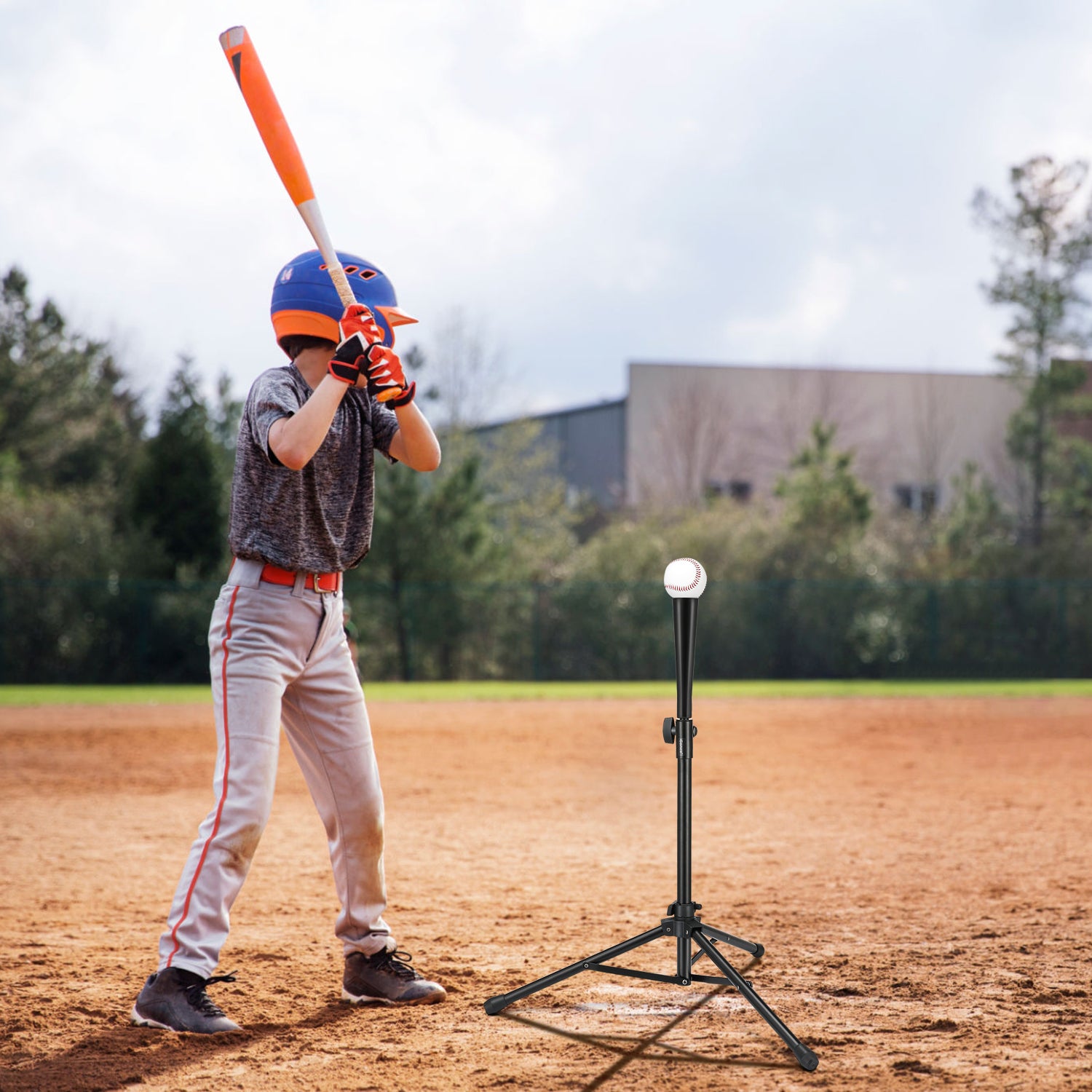 gonex-baseball-batting-tee-for-kids-youth-adults-adjustable-height-tripod-stand image 2