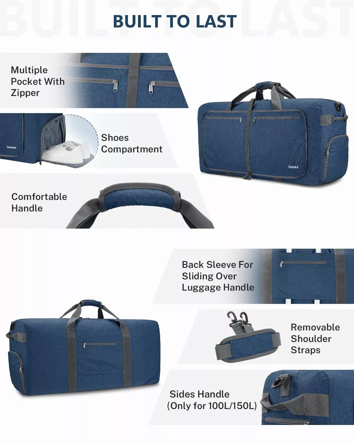 gonex-150l-foldable-duffle-bag-with-lightweight-600d-polyester-fabric image 5