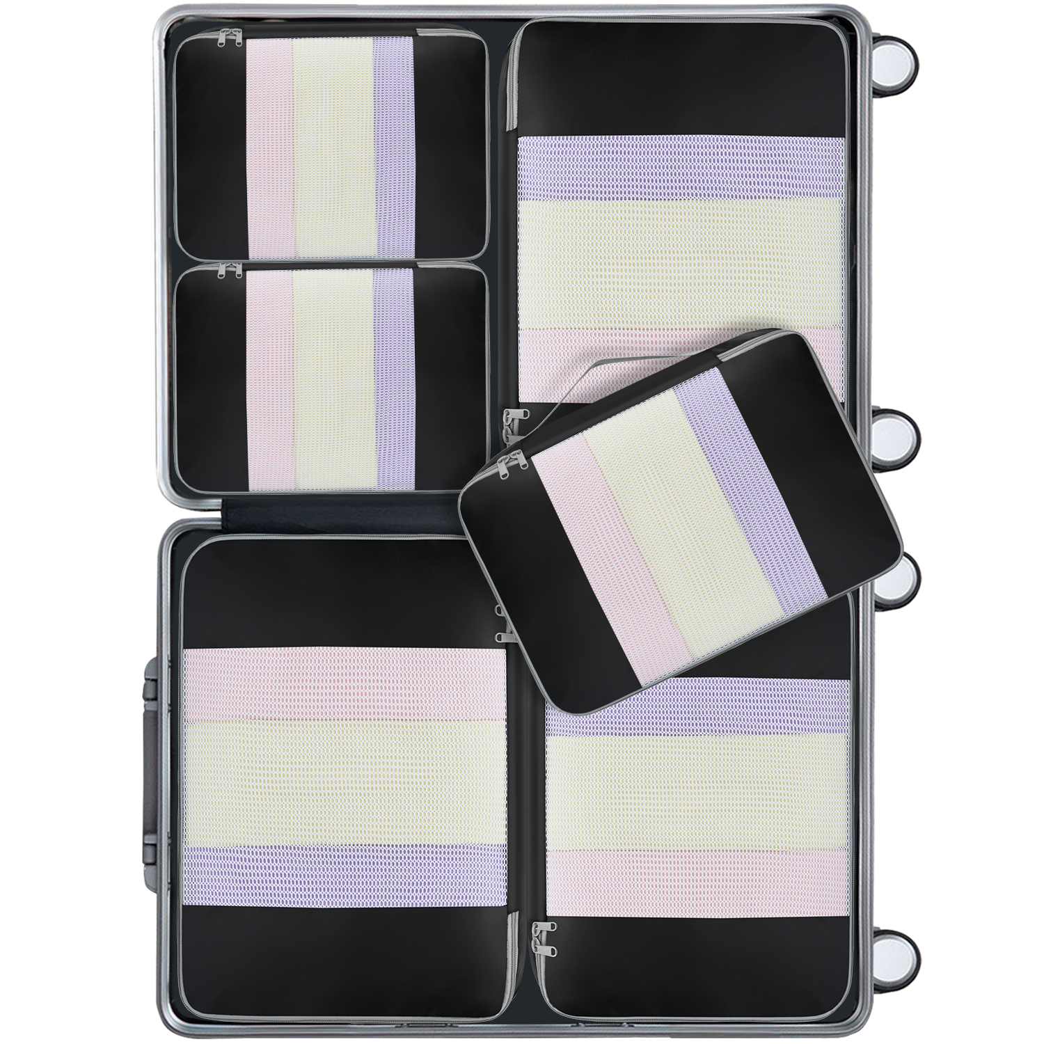 bagail-6-piece-mesh-packing-cubes-set-various-sizes-for-travel-organization image 7