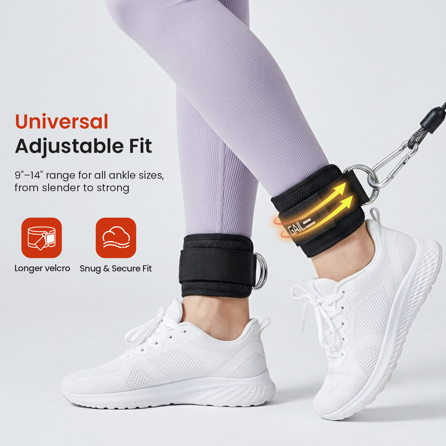 bagail-ankle-straps-for-cable-machines-2-pack-women-kick-back-cuffs image 5