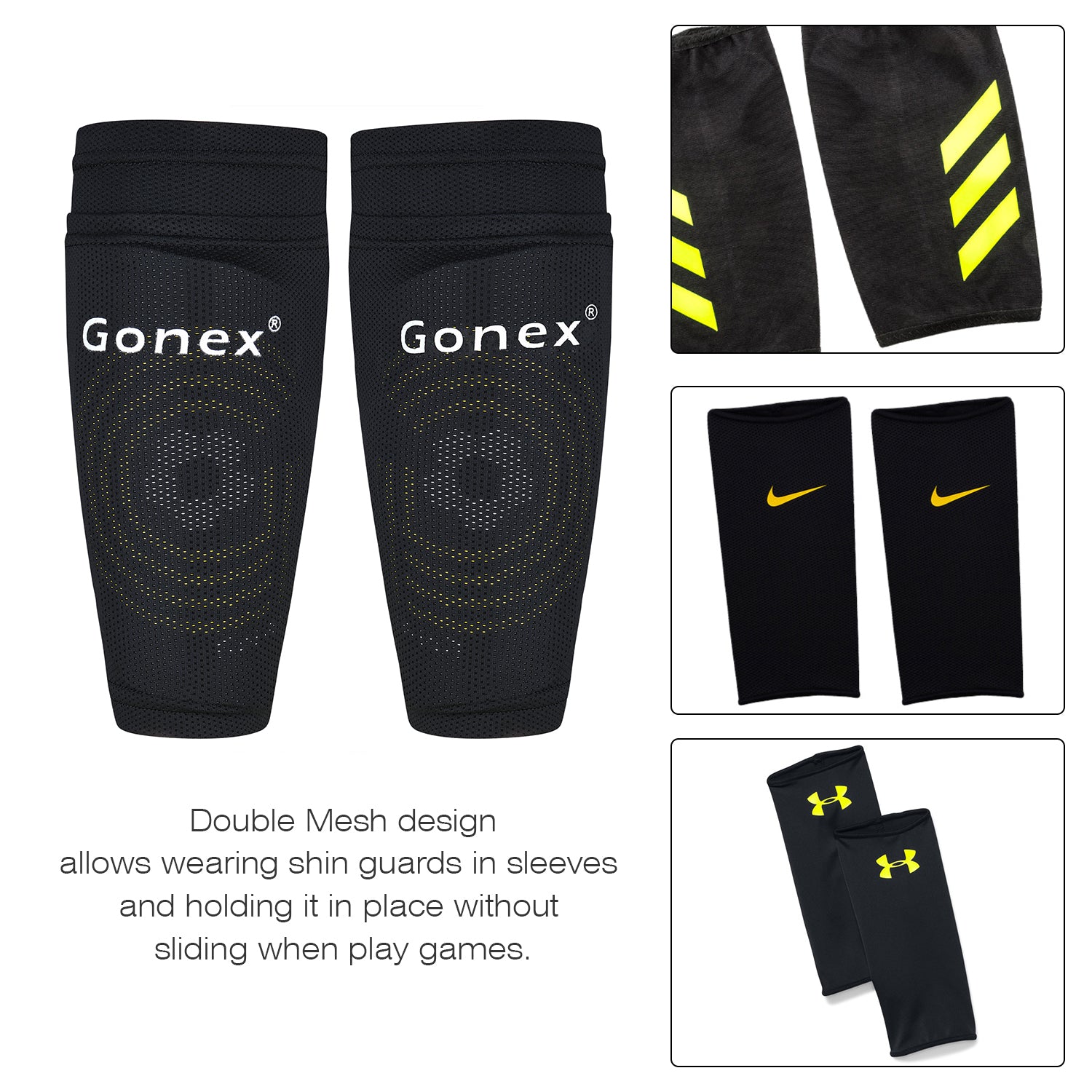 gonex-soccer-shin-guards-for-kids-adults-shock-absorbing-pp-front-plates-with-ev image 6