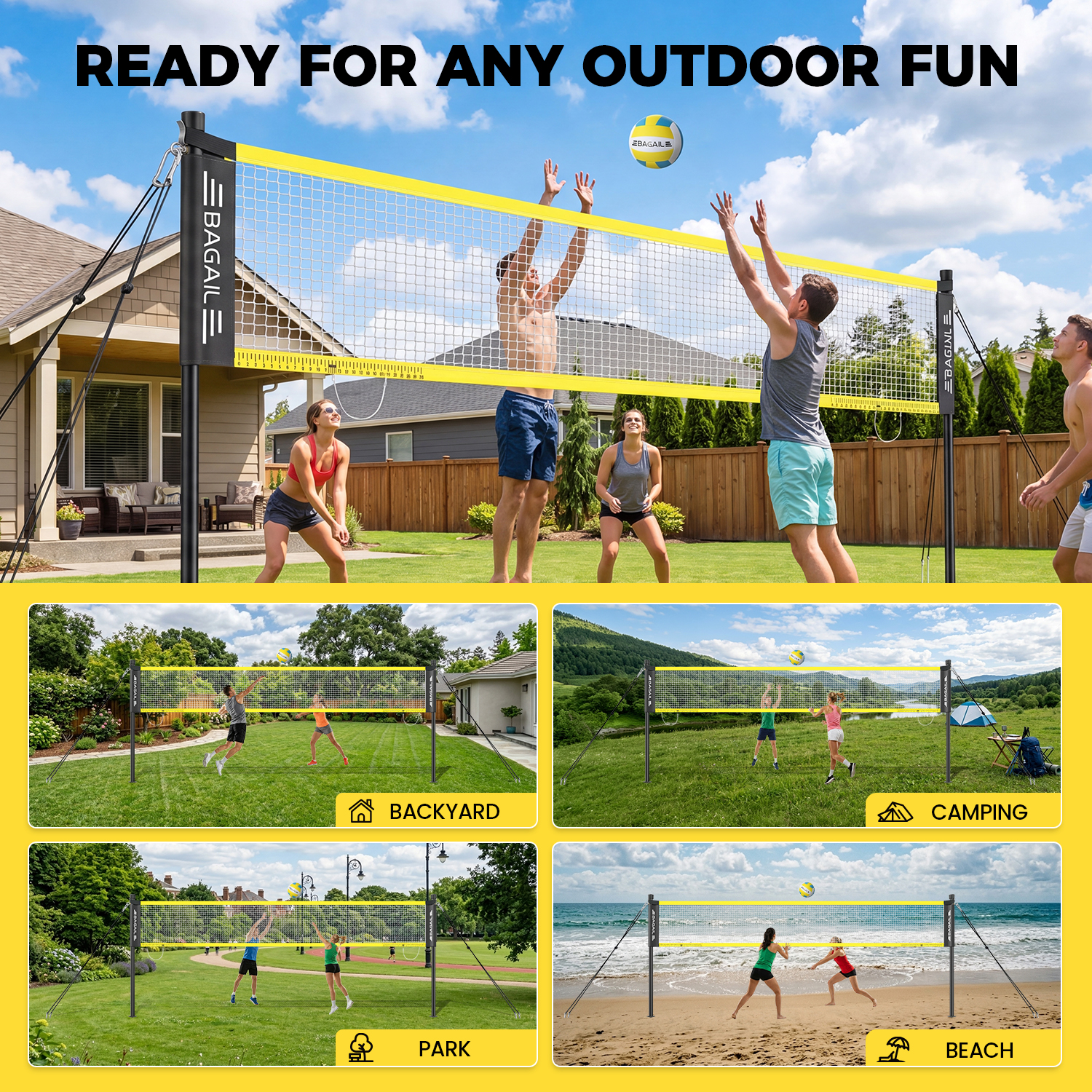 bagail-outdoor-volleyball-net-set-20ft-32ft-portable-with-carry-bag-ball-pump-in image 6