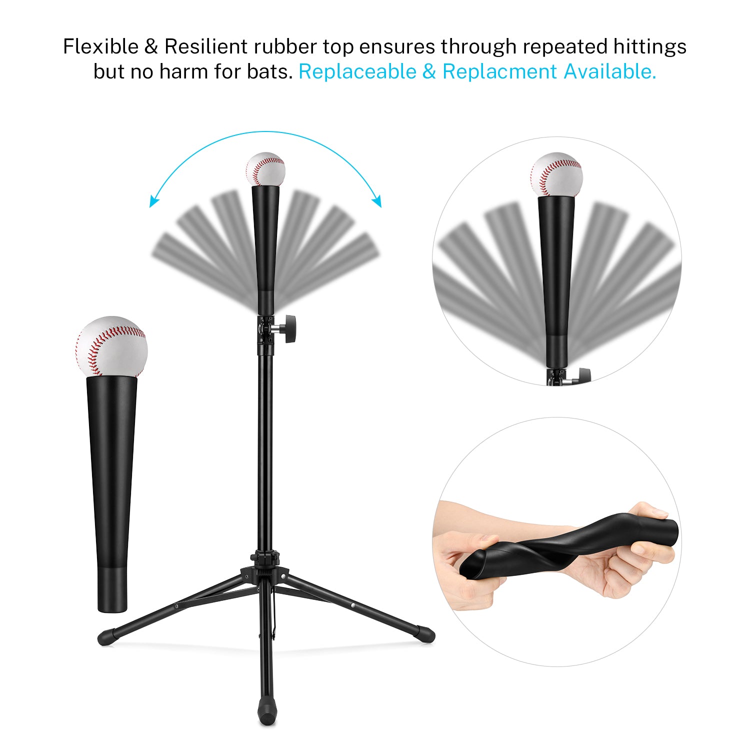 gonex-baseball-batting-tee-for-kids-youth-adults-adjustable-height-tripod-stand image 6