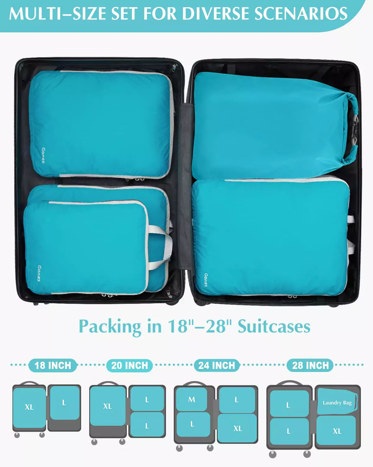 gonex-5-pcs-compression-packing-cubes-with-laundry-bag-rip-stop-nylon-travel-set image 6