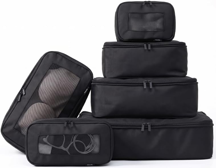 bagail-6-set-compression-packing-cubes-with-expandable-design-luggage-organizer- image 2