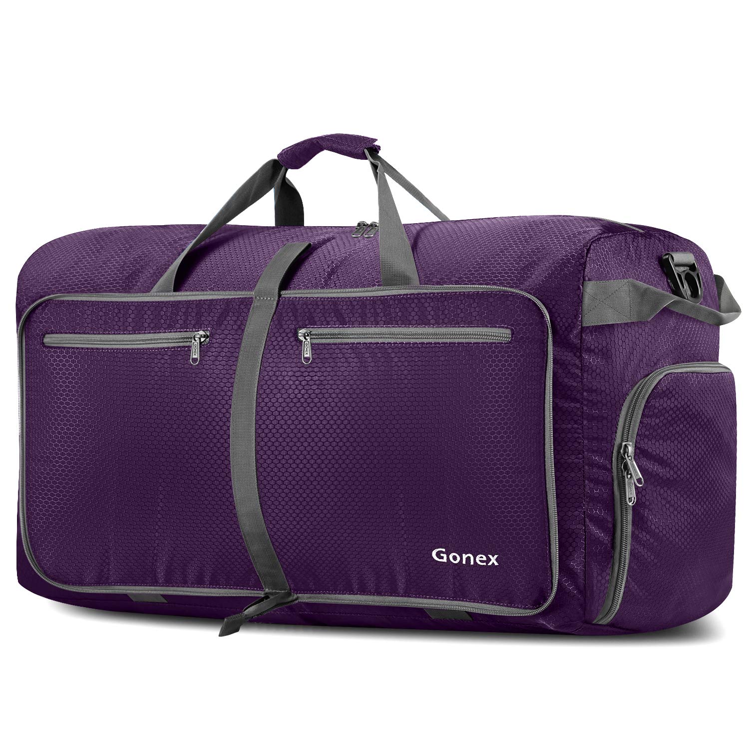 gonex-60l-collapsible-duffel-bag-with-shoes-compartment-foldable-travel-weekende image 7