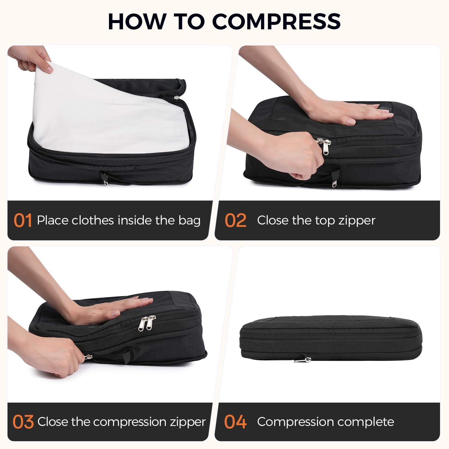 bagail-8-set-compression-packing-cubes-with-shoe-bag-laundry-bag image 5
