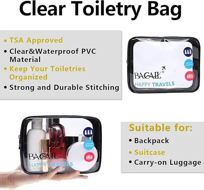bagail-8-set-packing-cubes-with-clear-bags-shoe-bag-travel-organizer-set image 5