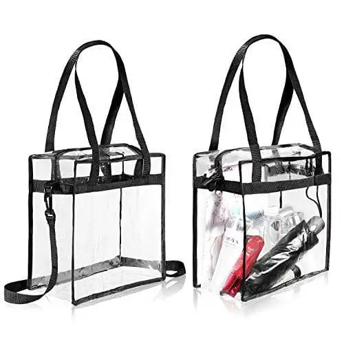 bagail-stadium-approved-clear-tote-bag-crossbody-messenger-shoulder-bag-with-adj image 3