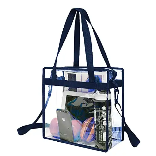 bagail-stadium-approved-clear-tote-bag-crossbody-messenger-shoulder-bag-with-adj image 6