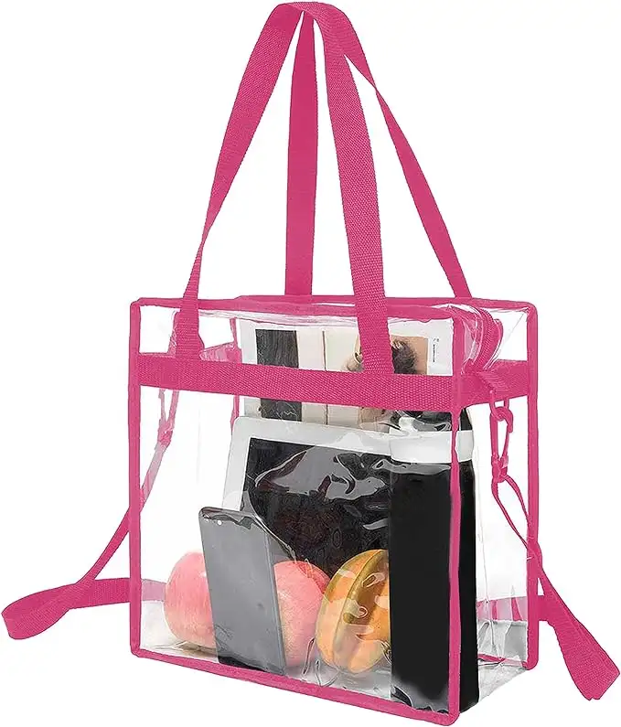 bagail-stadium-approved-clear-tote-bag-crossbody-messenger-shoulder-bag-with-adj image 8