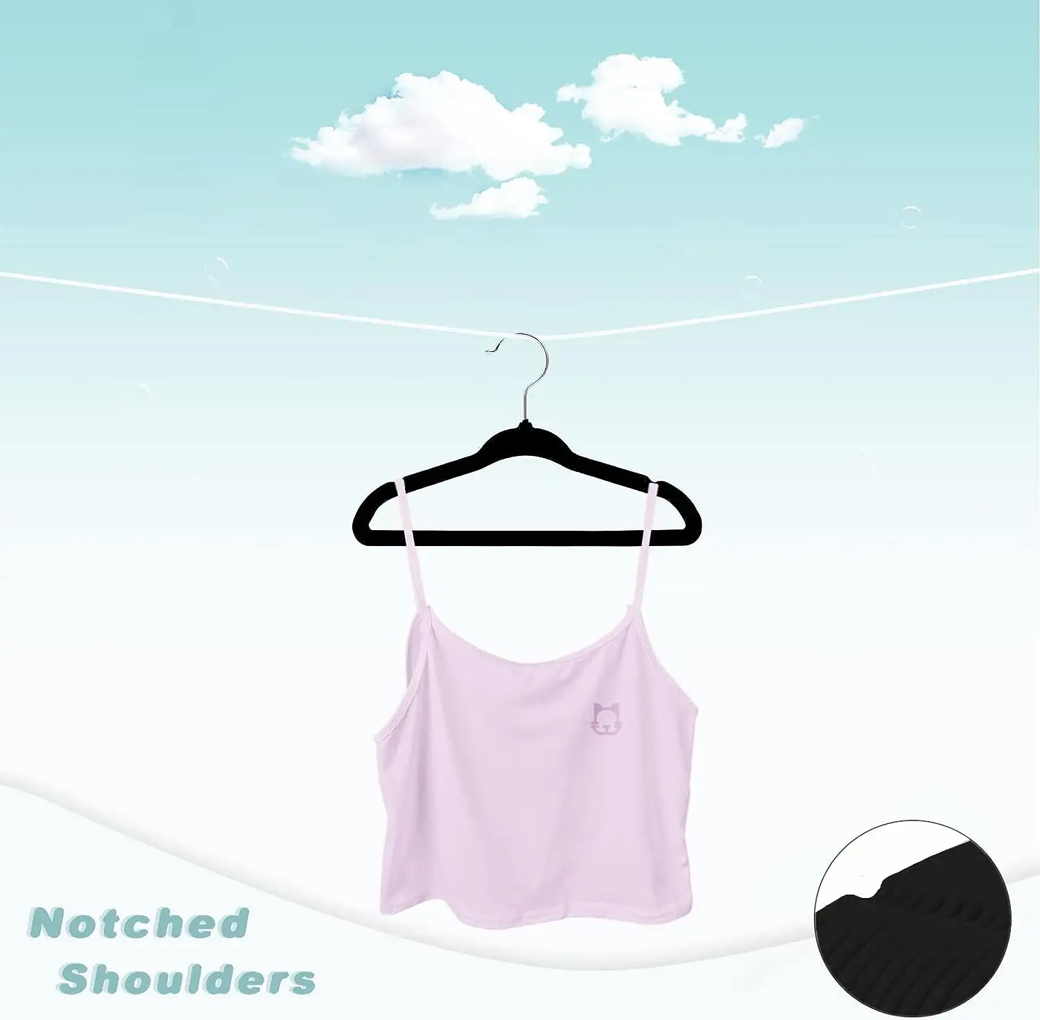 bagail-children-s-clothes-hangers-kids-non-slip-baby-hangers-infant-toddler image 2