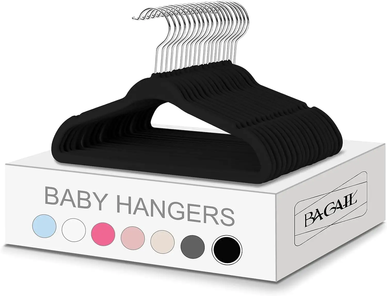 bagail-children-s-clothes-hangers-kids-non-slip-baby-hangers-infant-toddler image 3