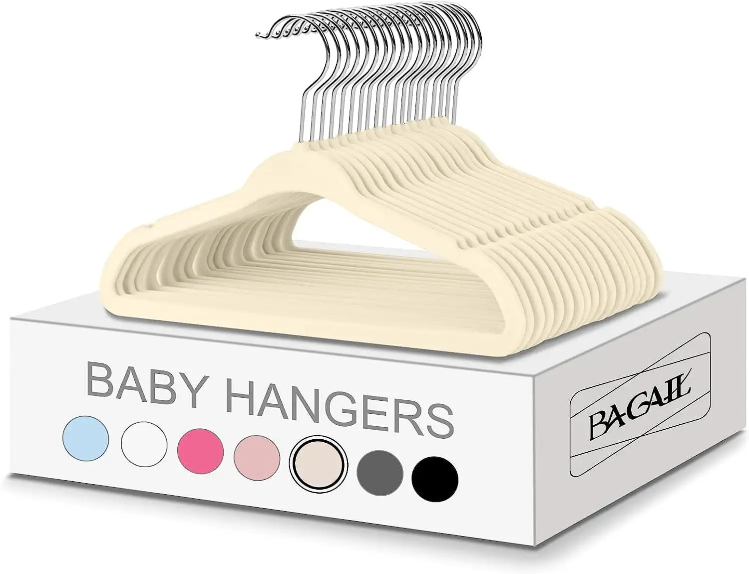bagail-children-s-clothes-hangers-kids-non-slip-baby-hangers-infant-toddler image 5