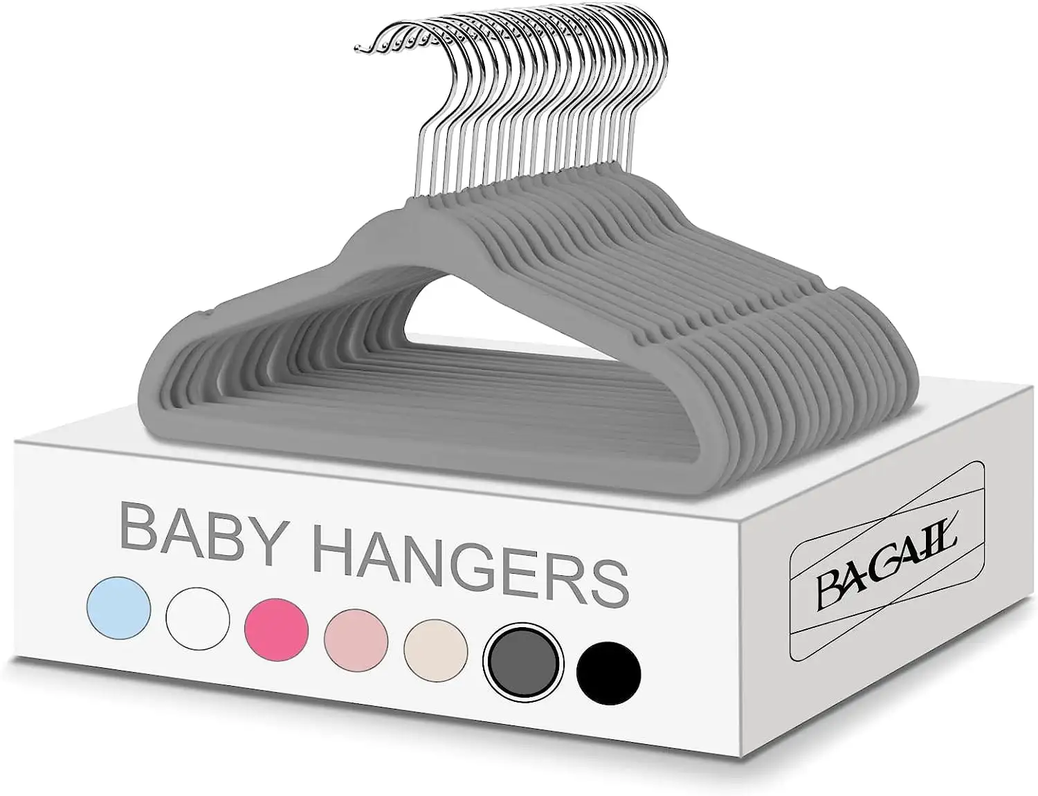bagail-children-s-clothes-hangers-kids-non-slip-baby-hangers-infant-toddler image 7
