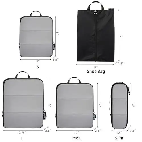 bagail-6-set-ultralight-compression-packing-cubes-expandable-travel-organizers-w image 3