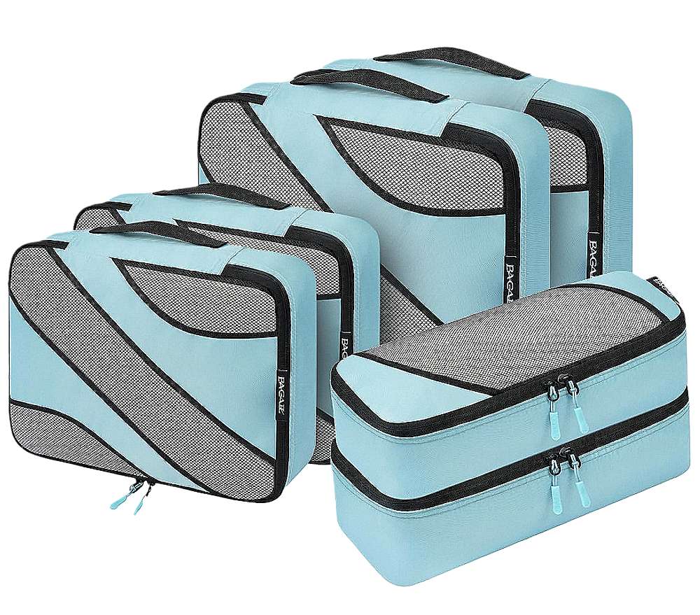 bagail-6-set-half-mesh-packing-cubes-various-sizes-travel-luggage-organizers image 1