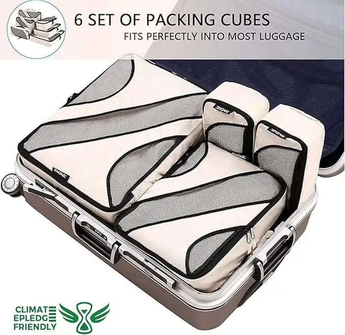 bagail-6-set-half-mesh-packing-cubes-various-sizes-travel-luggage-organizers image 8