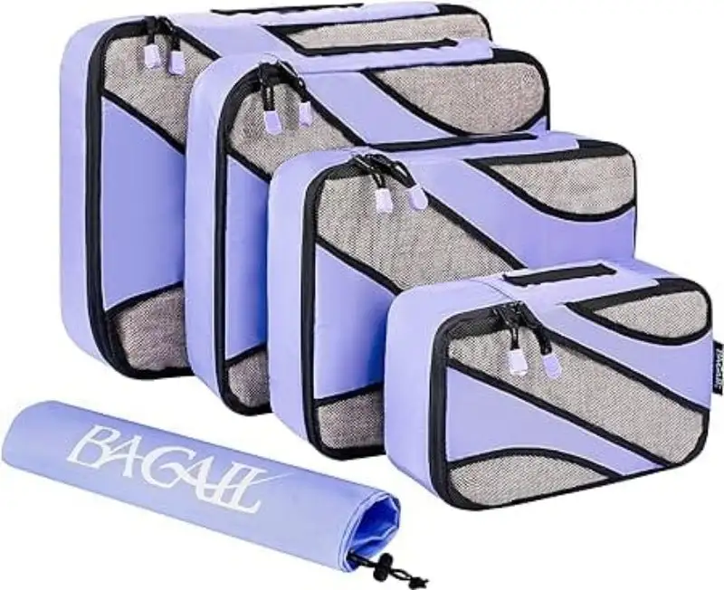 bagail-6-set-half-mesh-packing-cubes-with-laundry-bag-shoe-bag-travel-luggage-or image 3