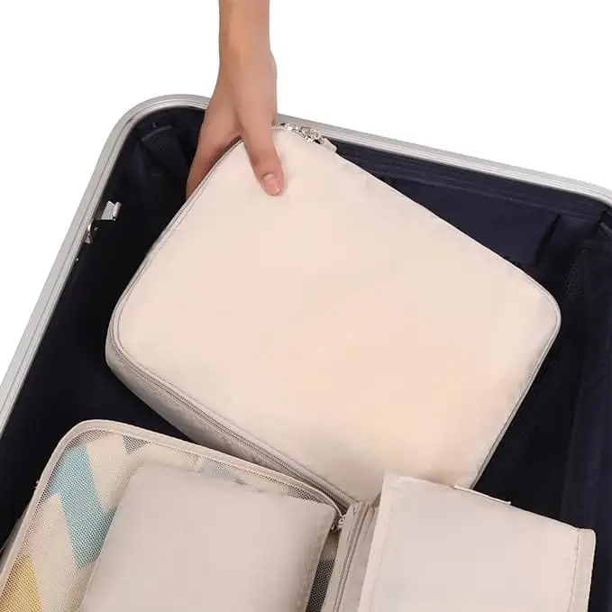 bagail-8-piece-mesh-packing-cubes-with-laundry-bag-and-shoe-bag-premium-nylon-tr image 7