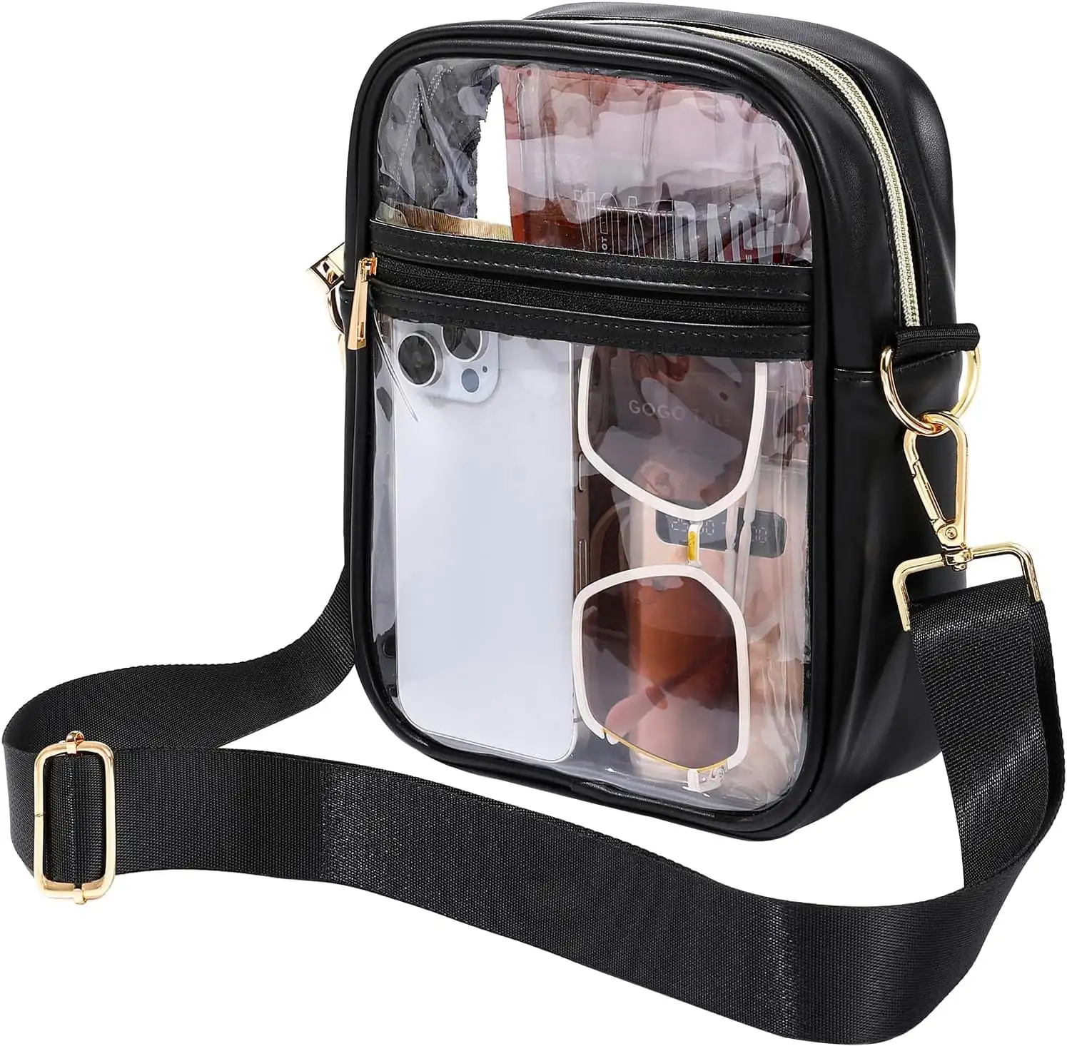 bagail-clear-stadium-approved-crossbody-purse-rectangle-transparent-bag-with-adj image 5